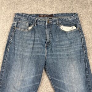 Y2K Knockout Jeans Mens 42x30 Blue Denim‎ Baggy Skater Streetwear Y2K Loose Fit